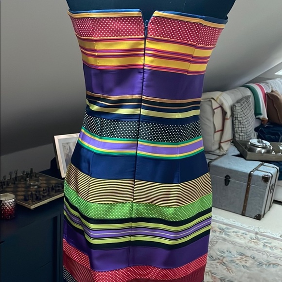 J. McLaughlin Multicolor Strapless Dress Size 0 or Petite S - Picture 3 of 7